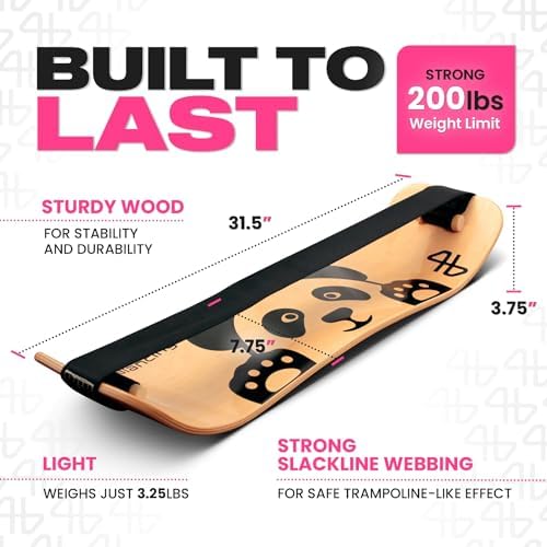 Balance Board for Kids - Wooden Wobble Board - Coordination Training - Perfect for Skateboard, Snowboard, Football, Socc