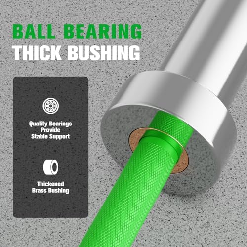 RitFit 7FT Olympic Barbell for Strength and Weightlifting Training - 2 Inch Olympic Bar for Squat, Deadlift, Bench Press