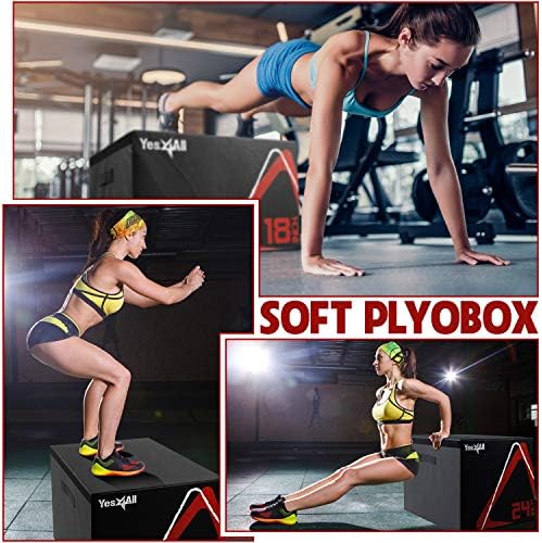 Yes4All 3 In 1 Wooden Plyo Box for Home Jump Training and Outdoor Exercise | Yes4All Plyometric Box Platform: Versatile