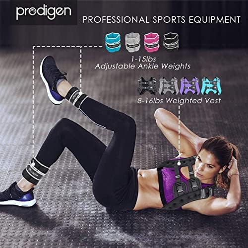 Prodigen Weighted Vest for Women and Men 8 12 16 20 25 30 Lbs for Strength Training and Cardio
