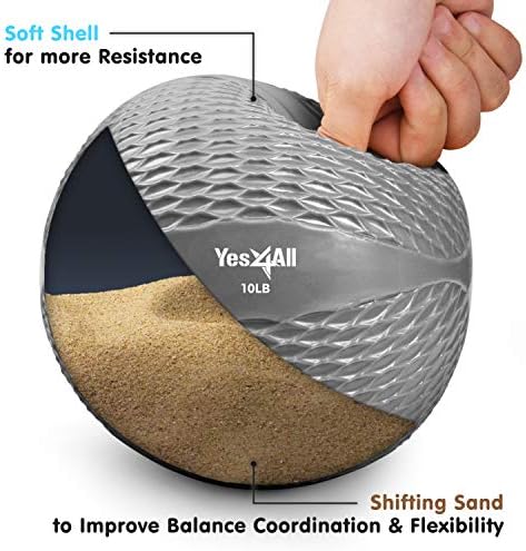 Yes4All Weighted Toning Balls for Exercise and Pilates | Yes4All Soft Medicine Balls for Balance and Flexibility Traini