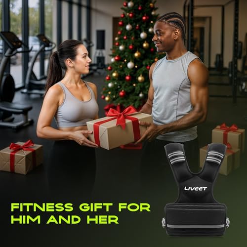 Weighted Vest for Women and Men 4-20lb Adjustable, Running Vest with Reflective Strips and Buckle Straps Weighted Vest