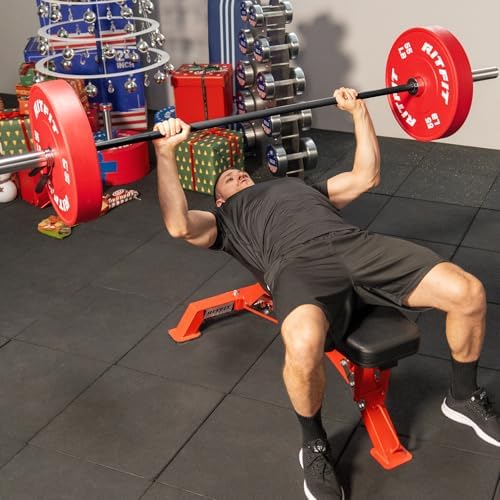 RitFit 7FT Olympic Barbell for Strength and Weightlifting Training - 2 Inch Olympic Bar for Squat, Deadlift, Bench Press