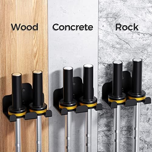 Olympic Barbell Hanger, Garage Gym Bar Wall Rack, Space Saving Home Gym Accessory