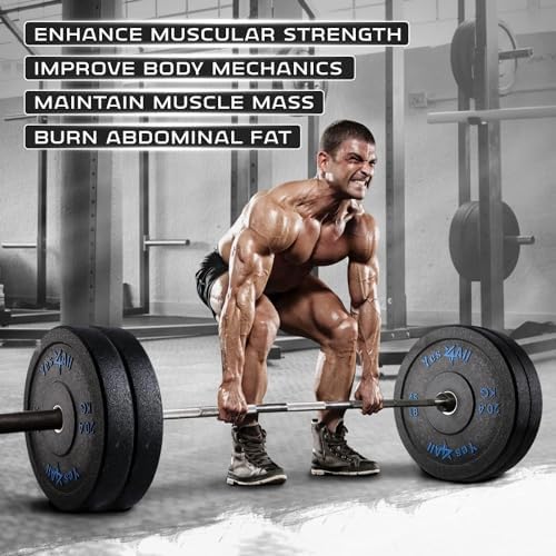 Yes4All 2" Bumper Plate for Weightlifting and StrengthTraining - Less Impact, Absorb Bounce & Shock, Multiple Options