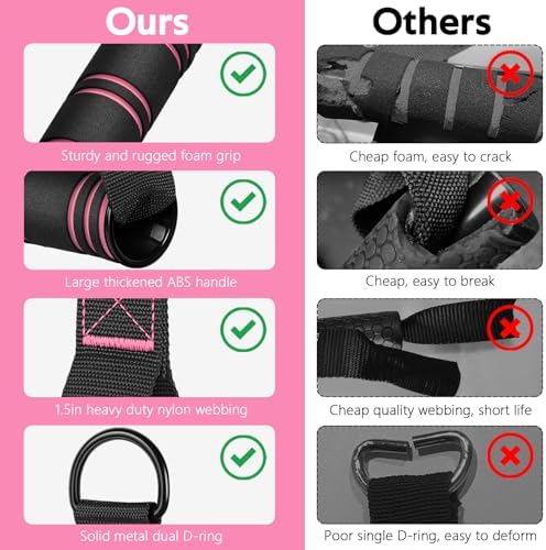 Renranring Replacement Handles for Gym Cable Machines - Strong & Durable Exercise Accessories for Home and Commercial U