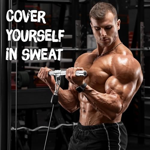 Yes4All Cable Machine Attachment Row Handles Tricep Rope Straight Bar V Bar LAT Pulldown Accessories 880 LB Load for Ho