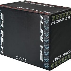 CAP Barbell 3-in-1 Foam Plyometric Jump Box - Adjustable Heights - Great for Home Gym & HIIT Workouts - Strength Trainin
