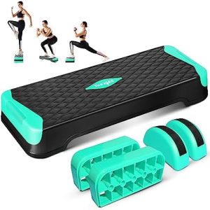 Yes4All 2-in-1 Adjustable Aerobic Step Platform Fitness Exercise Stepper for Home Workout & Balance Training | Yes4All