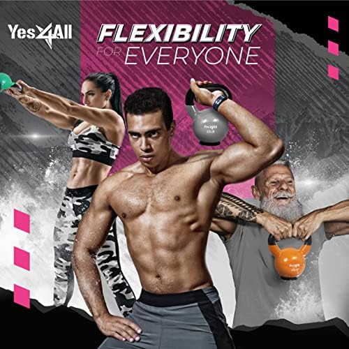 Yes4All Rubber Base Kettlebells for WomenStrength Training (10-65 lbs) Yes4All Kettlebells for Women Fitness Rubber Ba