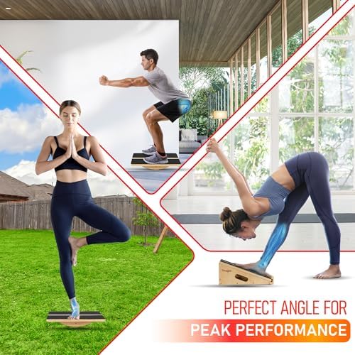 Yes4All 2-in-1 Professional Wooden Balance Boards & Slant Board for Core Strengthening Exercises | Yes4All 2-in-1 Profe