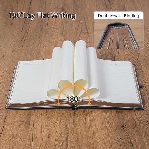 Classic Lined Writing Daily Journal for Men & Women - 360 Pages Hardcover Notebook with Vintage Sun & Moon Design, Blue