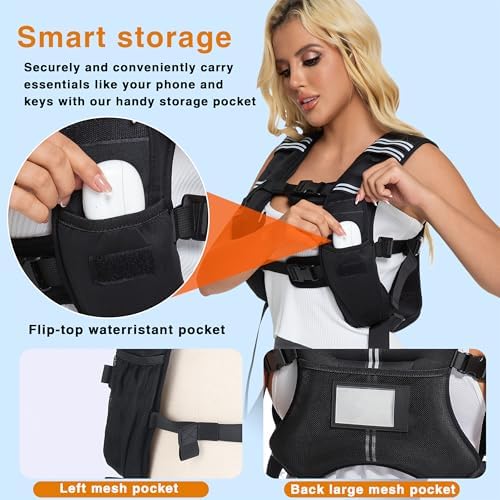 Odorless Weighted Vest 12lbs/16lbs/20lbs/30lbs/40lbs for Woman Men Running Walking Exercise Strength Training