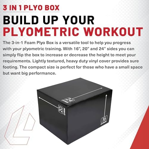 Lifeline Fitness 3-in-1 Foam Plyo Box - Ideal Exercise Equipment for Home Gym Enthusiasts - Essential Plyometric Jump Bo