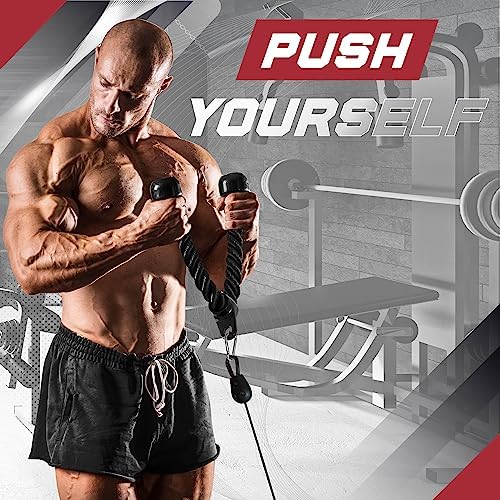 Yes4All Lat Pulldown Attachments Row Handles Tricep Rope Load 880LB Home Gym | Yes4All Cable Machine Accessories V Bar