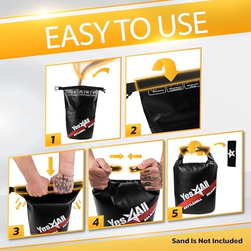 Yes4All Adjustable Sand Kettlebell for Fitness Enthusiasts - Perfect for Home Workouts and Gyms | Yes4All Heavy Duty Sa