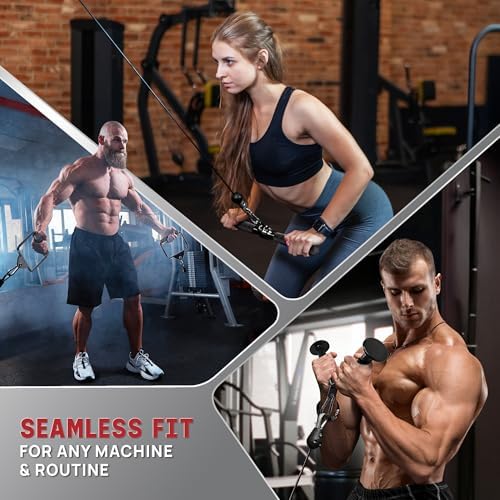 Yes4All Lat Pulldown Attachments Row Handles Tricep Rope Load 880LB Home Gym | Yes4All Cable Machine Accessories V Bar