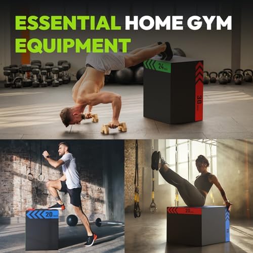 3-in-1 Pro-Duty HIIT Exercise Foam Plyo Box for Fitness Enthusiasts at Home Gym