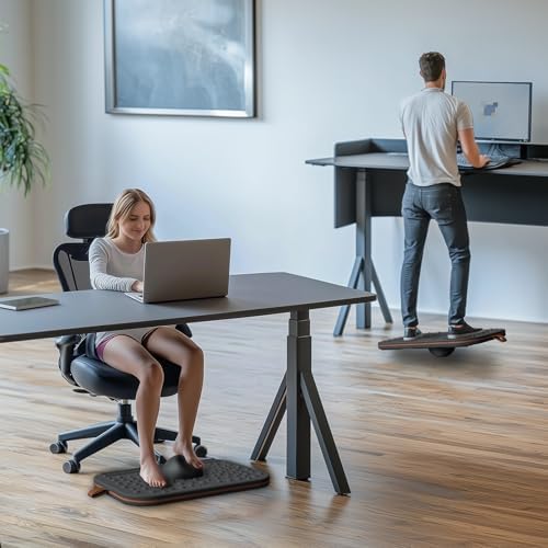 2-in-1 Dual-Sided Wobble Board & Anti-Fatigue Standing Mat for Standing Desk at Home and Gym | Balance Board and Anti-F