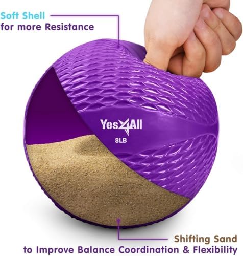 Yes4All Weighted Toning Balls for Exercise and Pilates | Yes4All Soft Medicine Balls for Balance and Flexibility Traini