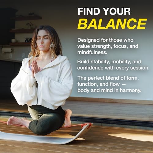 GIBBON SlackBoard Balance Board for Kids & Adults - 1 & 2 Line Option - Core Workout & Standing Desk Exercise Trainer -