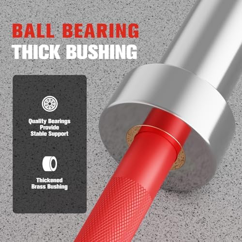 RitFit 7FT Olympic Barbell for Strength and Weightlifting Training - 2 Inch Olympic Bar for Squat, Deadlift, Bench Press