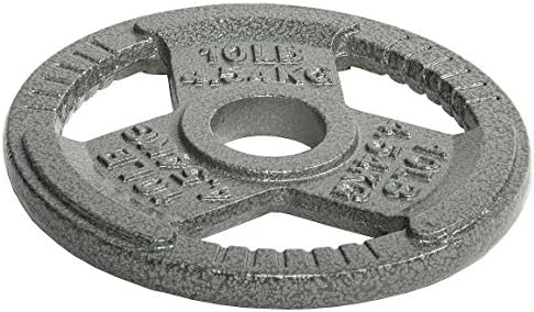 Fitvids Olympic Cast Iron Weight Plates 255 Pounds Set for Strength Training & Weightlifting, 2-Inch Spindle, Multiple P