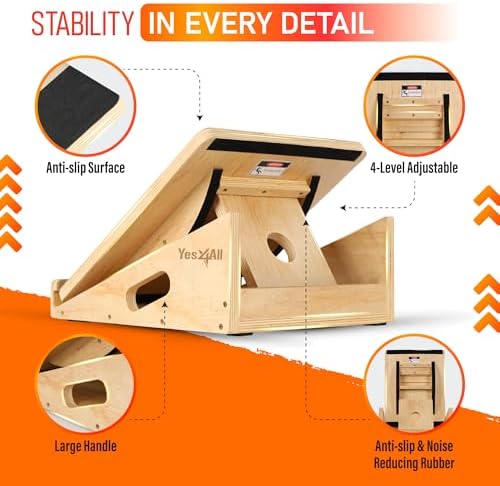 Yes4All 2-in-1 Professional Wooden Balance Boards & Slant Board for Core Strengthening Exercises | Yes4All 2-in-1 Profe