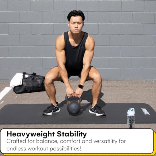 Kettlebell Kings Powder Coated Kettlebell Weights - 9-97 lb Strength Training Kettlebells for Men and Women - Home Gym E