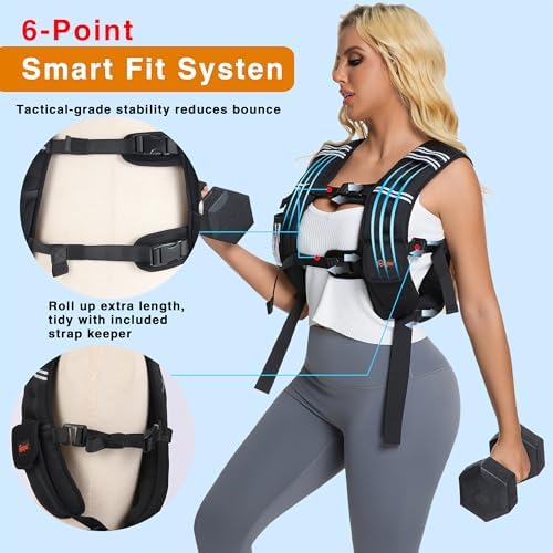 Odorless Weighted Vest 12lbs/16lbs/20lbs/30lbs/40lbs for Woman Men Running Walking Exercise Strength Training