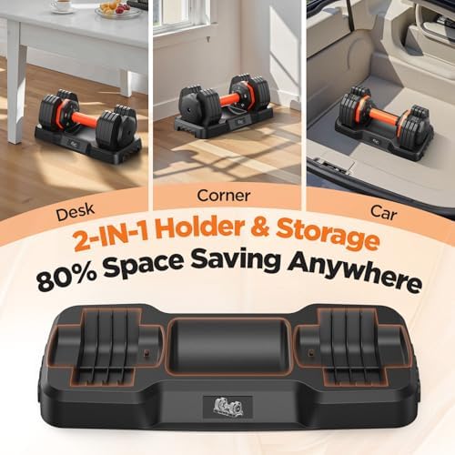 2025 Updated Adjustable Dumbbell Set for Home Gym, 110lbs/50lbs Weights with Storage Box, Suitable for Men and Women