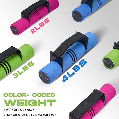 Yes4All Adjustable Dumbbells for Women's Walking Exercise | Yes4All Travel-Friendly Adjustable Dumbbells with Anti-Slip