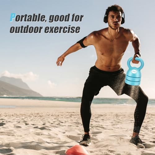 Adjustable Kettlebell Weight Set for Home Gym: 3-in-1 Kettlebells (5lbs 8lbs 12lbs) Full-Body Workout for Beginners | St