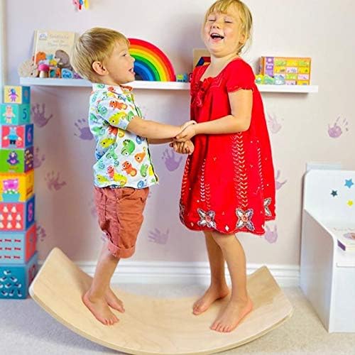 Wood City Wobble Board, Wooden Balance Board for Toddlers & Adults
