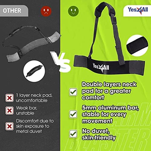 Yes4All 480LB Standard Straight Barbell - Strength Training for Men & Women, Home Gym & Commercial Use, Star Lock Collar