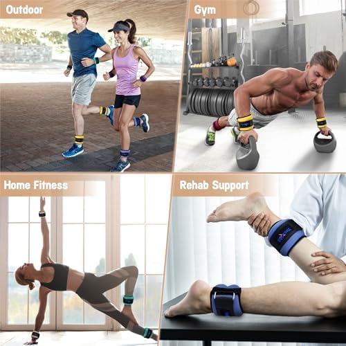 Yes4All Adjustable Wrist & Ankle Weights - Weighted Bands for Fitness Workout, Walking, Jogging and Pilates for Women, M