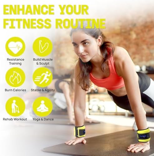 Yes4All Adjustable Wrist & Ankle Weights - Weighted Bands for Fitness Workout, Walking, Jogging and Pilates for Women, M