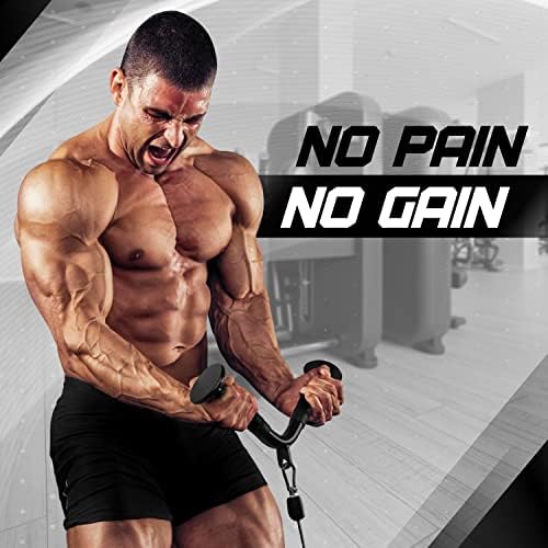 Yes4All Cable Machine Attachment Row Handles Tricep Rope Straight Bar V Bar LAT Pulldown Accessories 880 LB for Home Gy