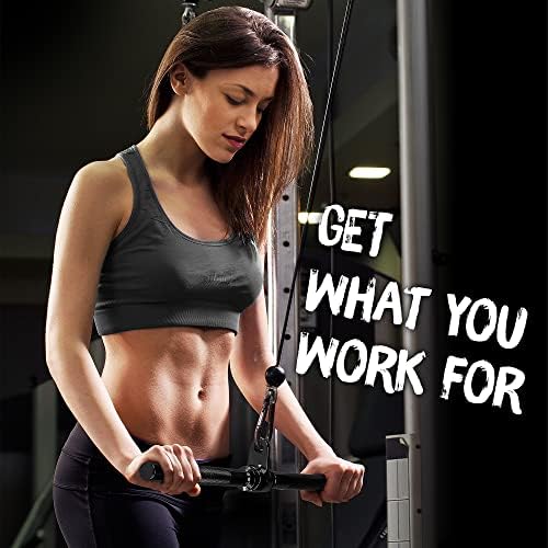 Yes4All Cable Machine Attachment Row Handles Tricep Rope Straight Bar V Bar LAT Pulldown Accessories 880 LB for Home Gy