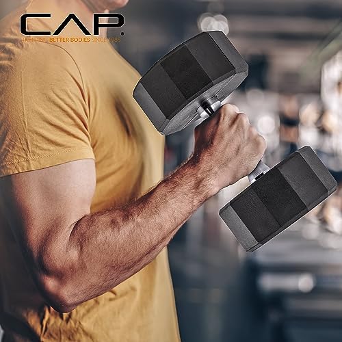CAP Barbell Rubber Coated Dumbbells for Home Gym Fitness Lovers | Multiple Weight Options | CAP Barbell Heavy Duty Rubb