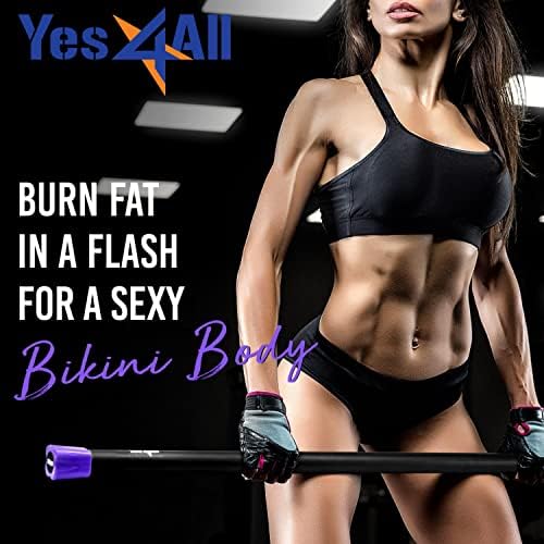 Yes4All Total Body Workout Weighted Bar - Ideal for Home and Gym Fitness Enthusiasts - Strength and Yoga Training - 1|5l