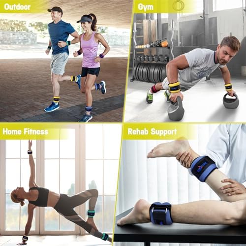 Yes4All Adjustable Wrist & Ankle Weights - Weighted Bands for Fitness Workout, Walking, Jogging and Pilates for Women, M