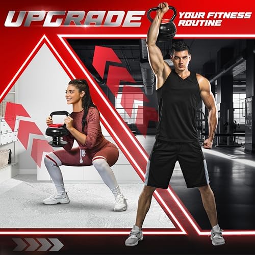 Yes4All Adjustable Kettlebell Set, 20-40 LB Weight Set, Black Yes4All Adjustable Kettlebell Set, Solid Cast Iron Handle,