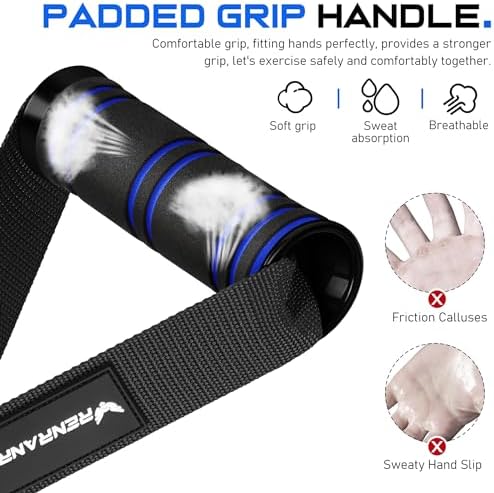Renranring Replacement Handles for Gym Cable Machines - Strong & Durable Exercise Accessories for Home and Commercial U