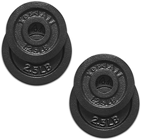 Yes4All 1.15 Inch Cast Iron Weight Plate - Strength Training & Weightlifting for Home Gyms, Dumbbell Sets, Durable & Lon