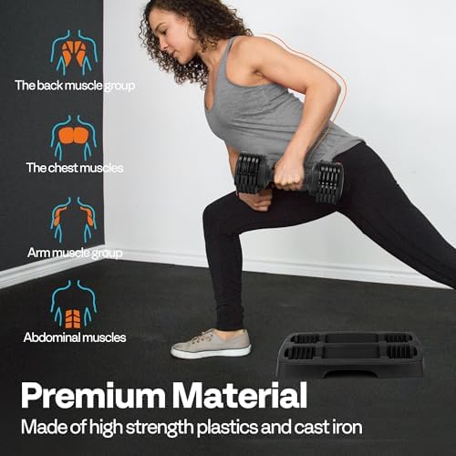 VIVOHOME Adjustable Weights Dumbbells for Men Women Home Gym Black VIVOHOME Anti-Slip Handle Dumbbells Set of 2 for Ho