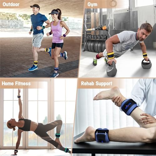 Yes4All Adjustable Wrist & Ankle Weights - Weighted Bands for Fitness Workout, Walking, Jogging and Pilates for Women, M