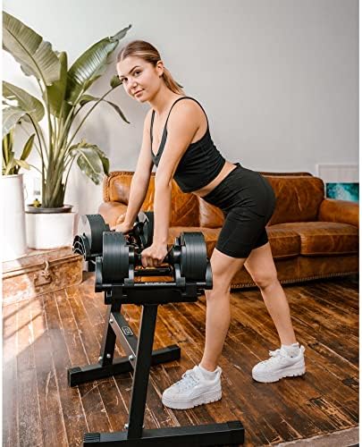 Nuobell Adjustable Dumbbells - Gym Army Nuobell, 5lbs - 50lbs - Strength Training for Men and Women - Durable and Portab