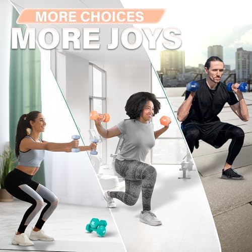 Yes4All Vinyl Hexagon Dumbbells - 2-in-1 Adjustable Set (2-15 lbs) for Home Gym Strength Training