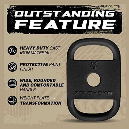 Yes4All 20 LB Rucking Weight with Upgraded Handle for Strength Training - Weighted Walking, Lifting & Tactical Fitness